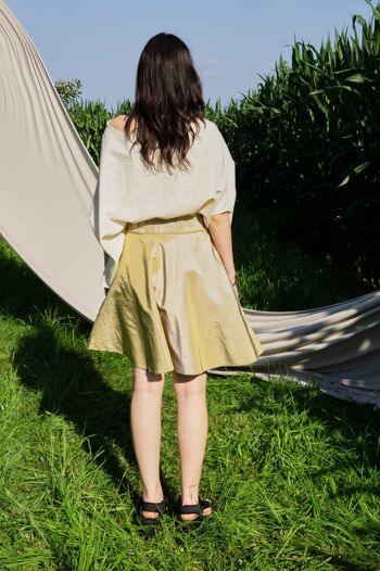 Blouse Désirée lin bio - marron chocolat 5