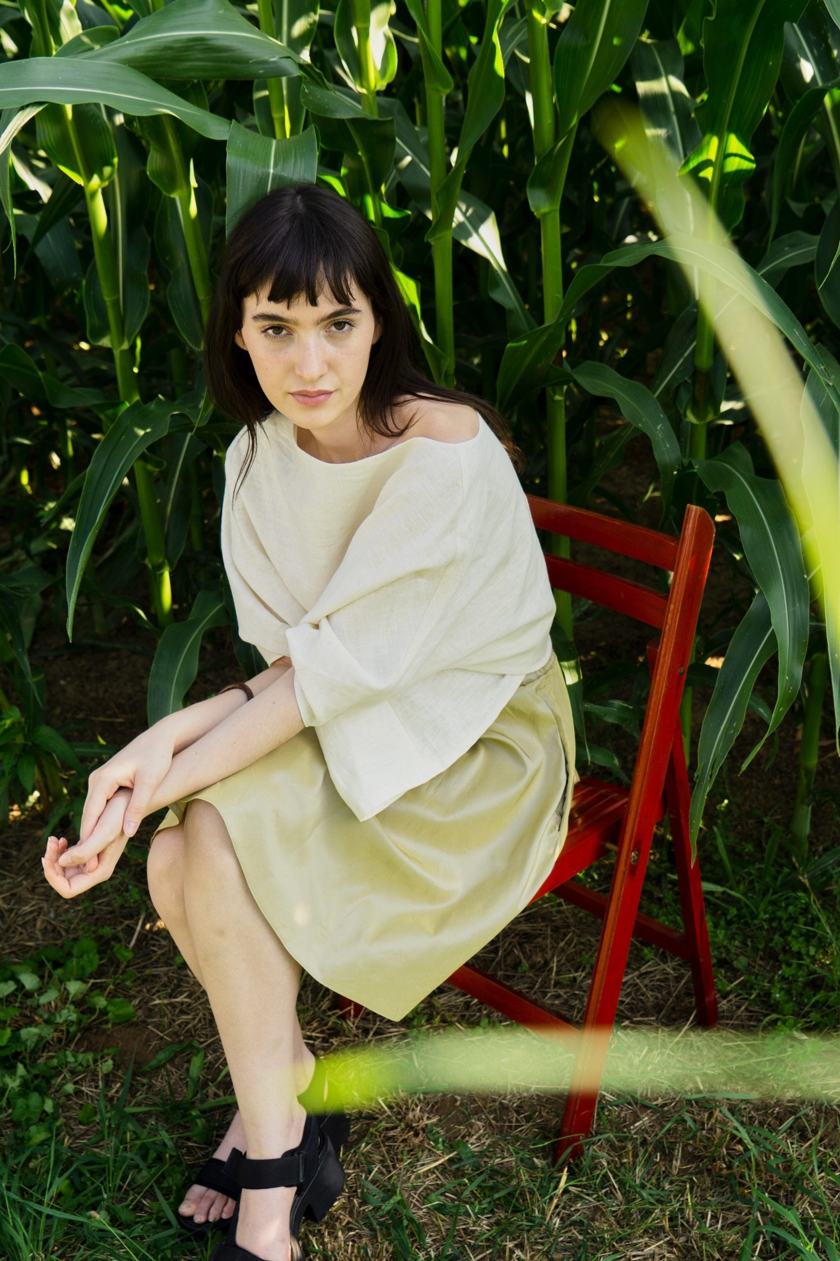 Skirt Irene Taffeta silk - black