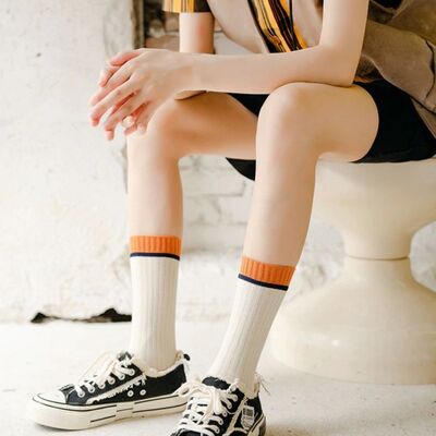 Long Striped Socks Colorful Comfortable Cotton Socks