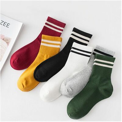 Striped Socks Colorful Cotton Korean Style