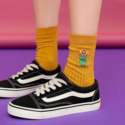 Cartoon Socks Cotton Women Long Funky - 1