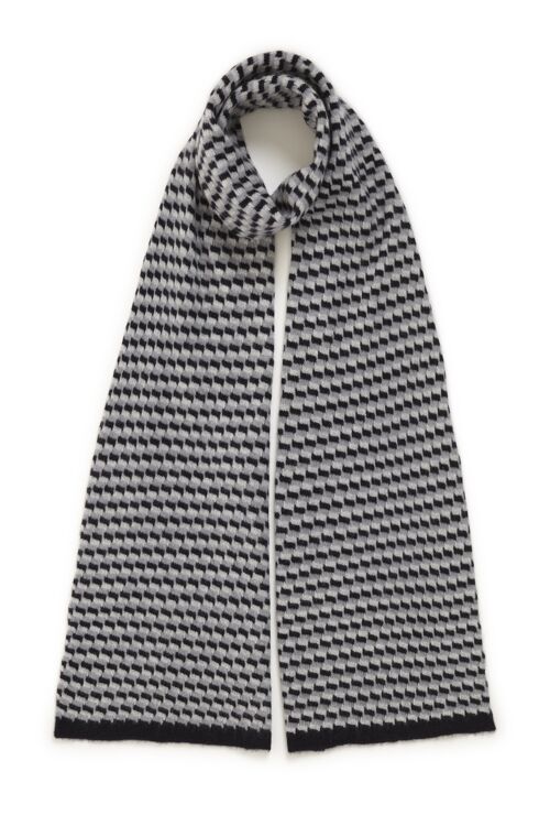 Patterned scarf navy