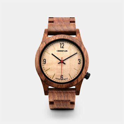 Reloj de madera para hombre Walnut - MOKA