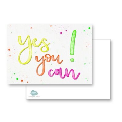 Postkarte "Yes you can"