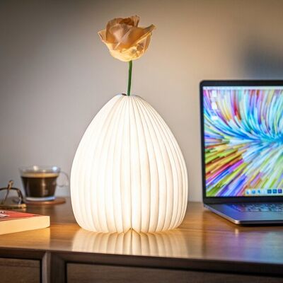 Smart Vase Light- Natural Bamboo Wood