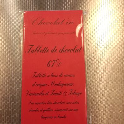 Tablette de Chocolat Noir 67%