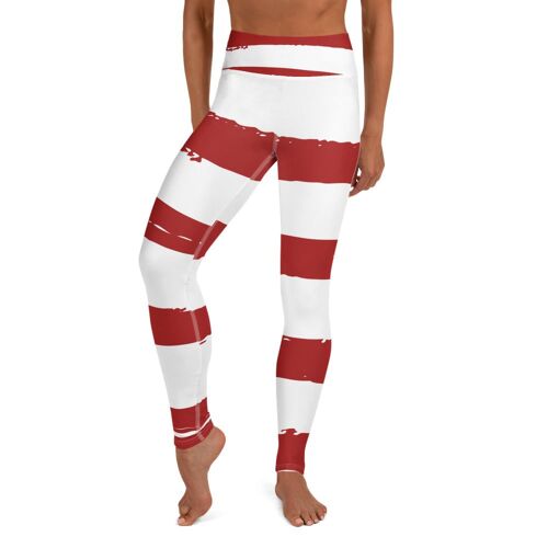 Cameron Red Stripes Leggings