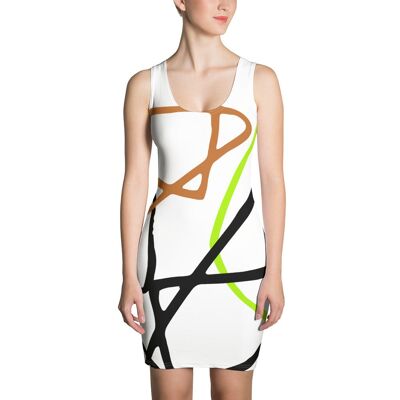 Micasso Fluorescent Print Sleeveless Vegan Dress