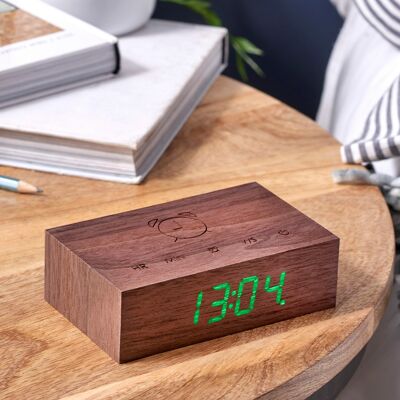 Flip Click Clock - Walnut