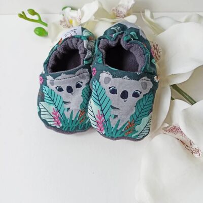 Chaussons bébé - Koala vert