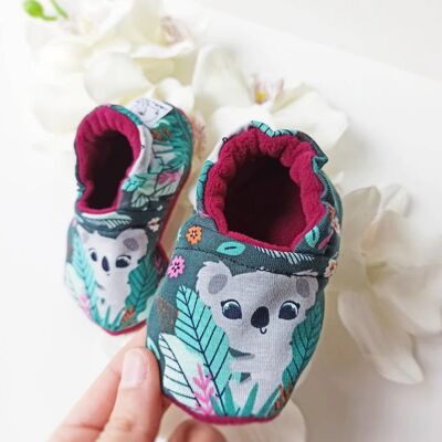 Chaussons bébé - Koala rose