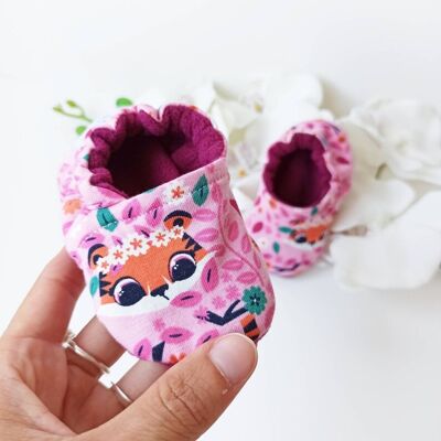 Zapatillas de bebé - Tigre rosa