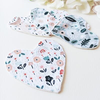 Set of 5 heart wipes