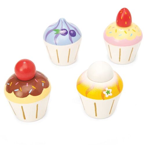 Cupcakes TV331- food set with 4 pieces, decorated with child safe, non-toxic dyes