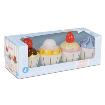 Cupcakes TV331- ensemble alimentaire de 4 pièces, décoré avec des colorants non toxiques et sans danger pour les enfants 2