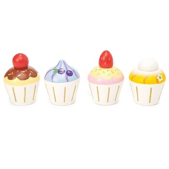Cupcakes TV331- ensemble alimentaire de 4 pièces, décoré avec des colorants non toxiques et sans danger pour les enfants 3
