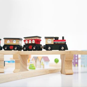 Coffret Royal Express Train TV700 - 180 pièces avec 2 trains connectables, 2 ponts, une voiture, un camion, une gare, une grue, des bateaux... 4