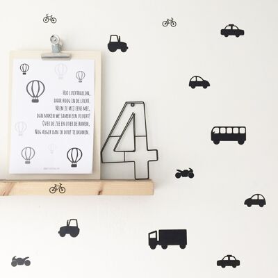 Vehicles wall stickers