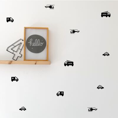 Emergency services wall stickers