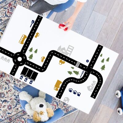 Sticky Roads car track stickers discount set black + color