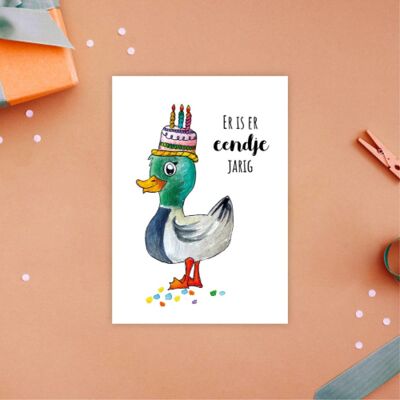 Postal de cumpleaños del patito