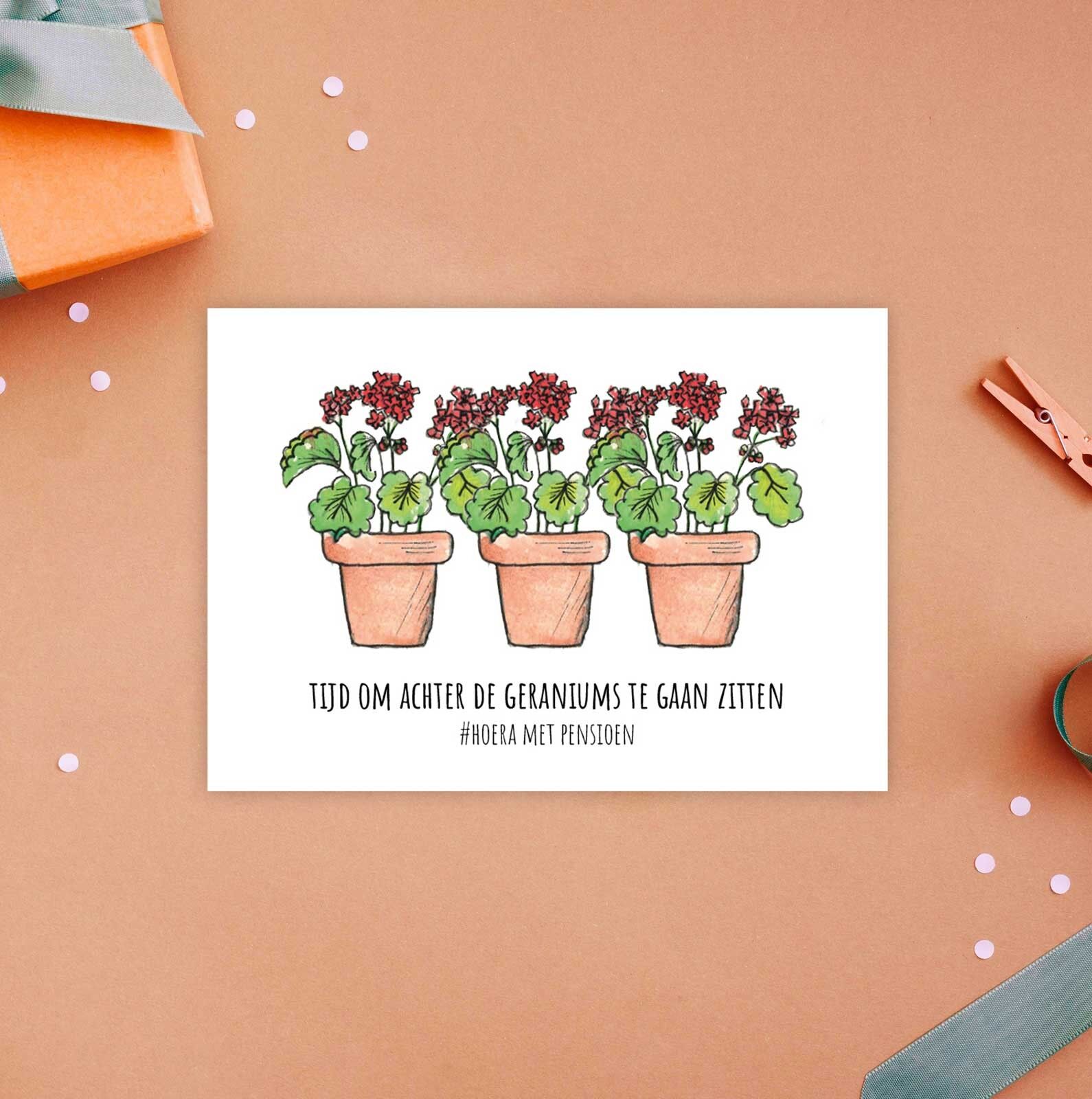 Il est temps de s'asseoir derrière les géraniums