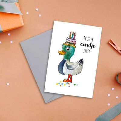 Duckling birthday greeting card