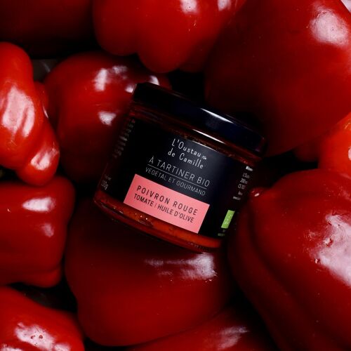 Tartinable de Légumes Bio - Poivron rouge Tomate Huile d’olive - 100g