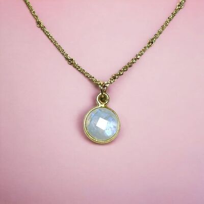 Fine gold-plated "CATERINA" pendant in moonstone