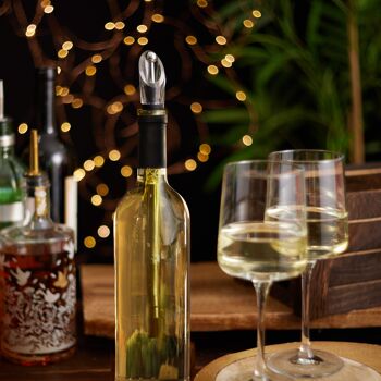 Ensemble de bouteilles de vin portables en acier inoxydable, petite  bouteille de 7oz avec verre à vin, entonnoirs, contenant de whisky, alcool,  cadeau