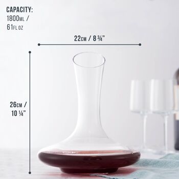 Carafe à vin rouge de qualité supérieure avec accessoires de nettoyage, carafe en cristal sans plomb. 5