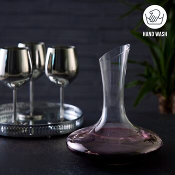 Carafe à vin rouge de qualité supérieure avec accessoires de nettoyage, carafe en cristal sans plomb. 8