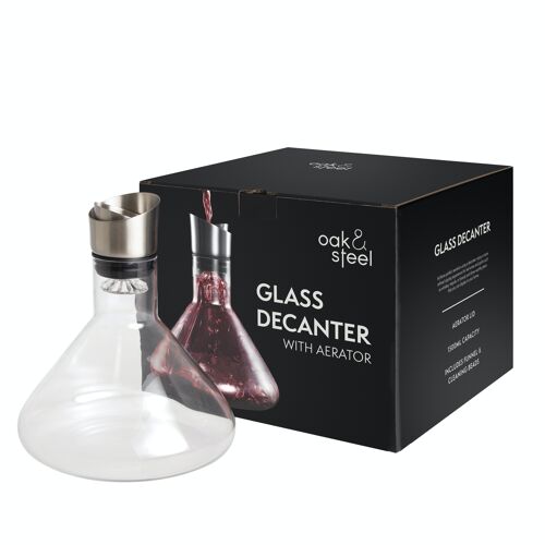 Compra Decanter per vino rosso, 1,5 litri, set regalo caraffa con filtro  aeratore e accessori per la pulizia all'ingrosso