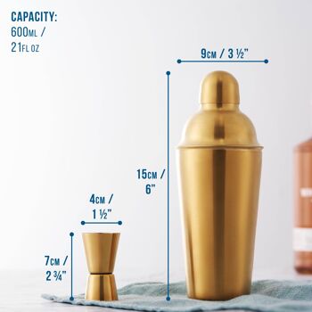 Kit de fabrication de cocktails dorés en acier inoxydable de 10 pièces, outil de mixologie complet avec coffret cadeau livre de recettes 5