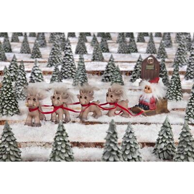 Babbo Natale con la renna "Coraggioso", Troll portafortuna