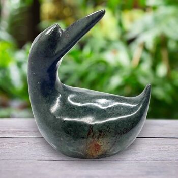 Vie Naturals Serpentine Sculptée à la Main, Oiseaux Stillistic, 11 cm 4