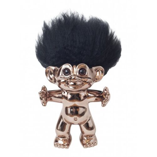 Bronze/black hair, 15 cm, Goodluck troll