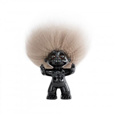 Cheveux noirs/naturels, 9 cm, troll Goodluck