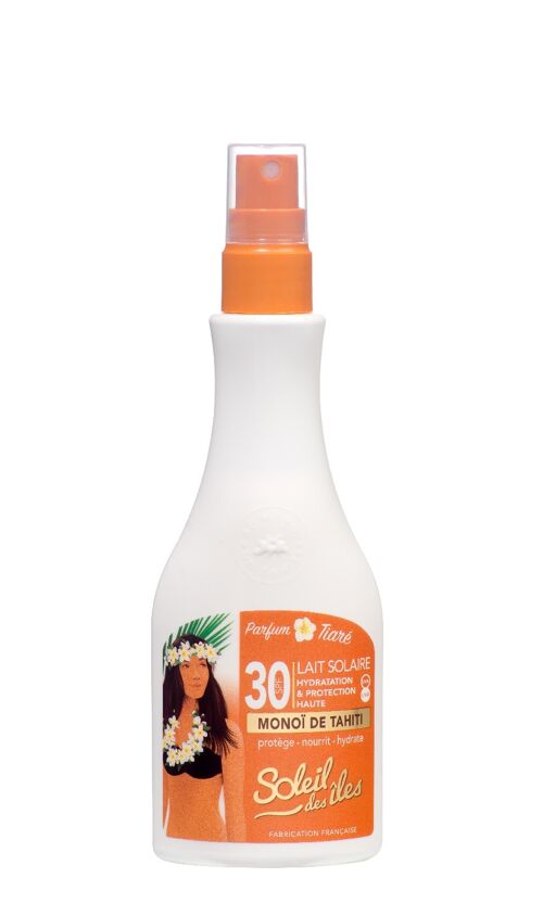 Lait spray monoi parfum soleil des iles spf 30