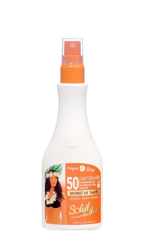 Lait spray monoi parfum soleil des iles spf 50