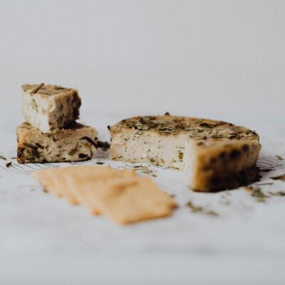 Vegan Cured Cheese with Wild Garlic