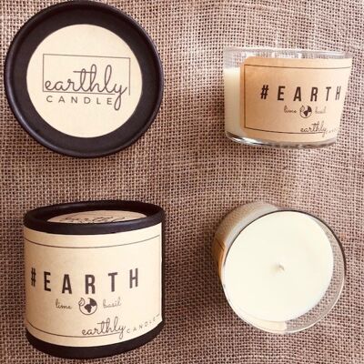 #Earth Candle – Lime and Basil