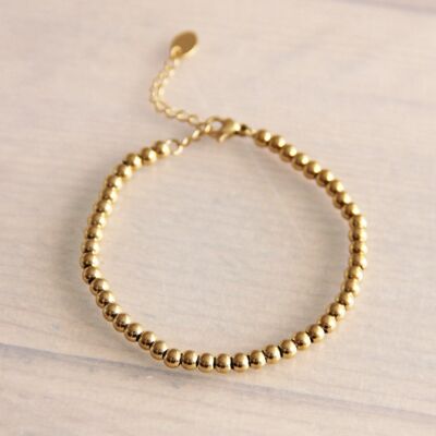SA815 - Bracelet perlé en acier - or