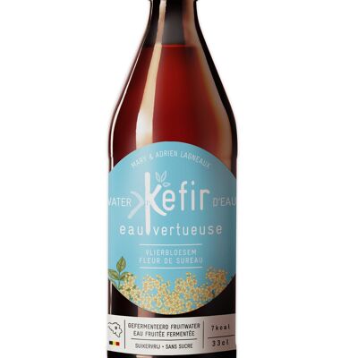 Virtuous Water Kefir - Elderflower - ORGANIC - no fridge needed