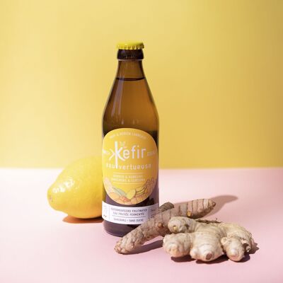 Kéfir Eau Vertueuse - Gingembre/Curcuma - BIO-VIVANT - pas besoin de frigo