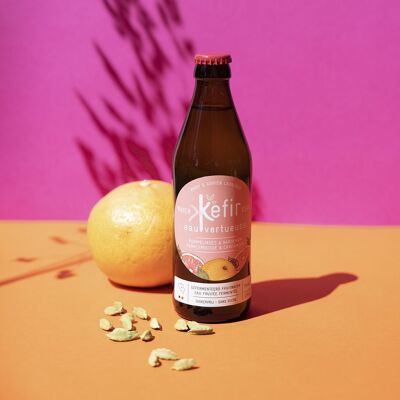 Kefir Eau Virtueuse - Grapefruit/Cardamom - ORGANIC-LIVANT - no fridge needed
