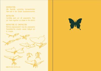 Papillon - Carte de voeux décorative 3D 12