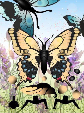 Papillon - Carte de voeux décorative 3D 2