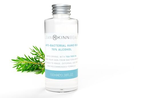 KINN Hand Sanitiser (pump) with tea tree essential oil Available in 50ml or 100ml - 100ml without pump