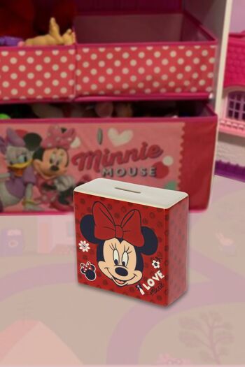 Tirelire Disney I LOVE MINNIE avec boîte-cadeau. 10